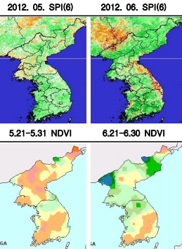 SPI지수와 위성영상을 활용한 한반도 가뭄의 공간특성분석 첨부 이미지