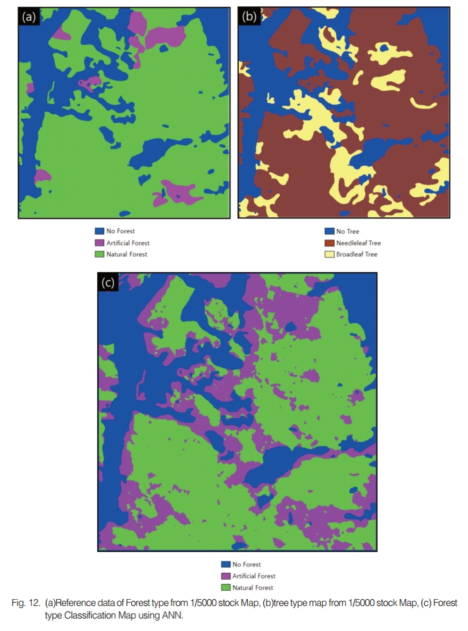 인공신경망을 이용한 KOMPSAT-3/3A/5 영상으로부터 자연림과 인공림의 분류 첨부 이미지