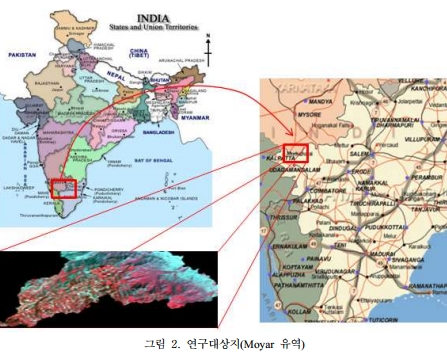 유역하류지역의 토지이용변화 분석 -인도 Moyar유역을 중심으로 첨부 이미지