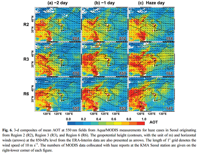 서울지역 연무와 관련된 에어로졸의 광학 특성: 스카이라디오미터 및 위성관측연구 첨부 이미지