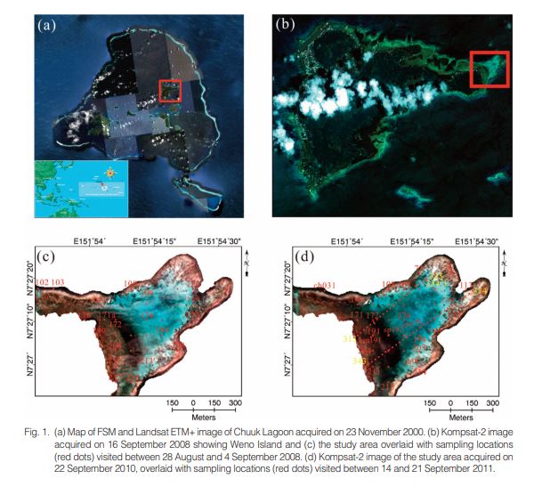 Application of High-spatial-resolution Satellite Images to Monitoring Coral Reef Habitat Changes at Weno Island Chuuk, Micronesia 첨부 이미지