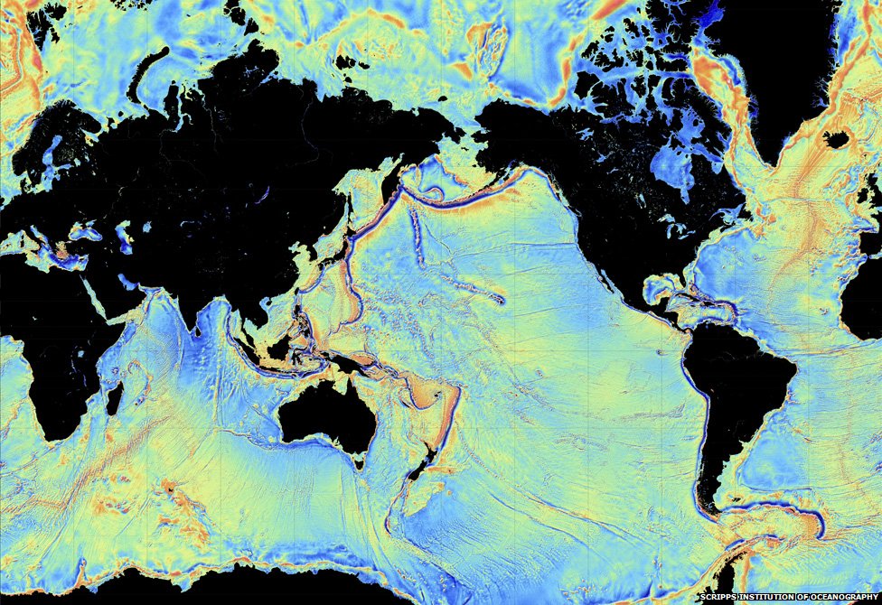 Satellites detect thousands of new ocean-bottom mountains 첨부 이미지