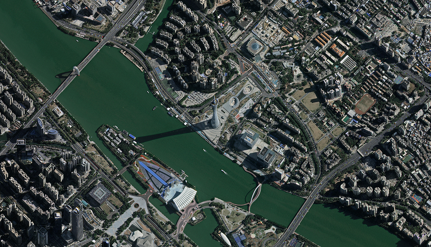 Canton Tower KOMPSAT3 Image