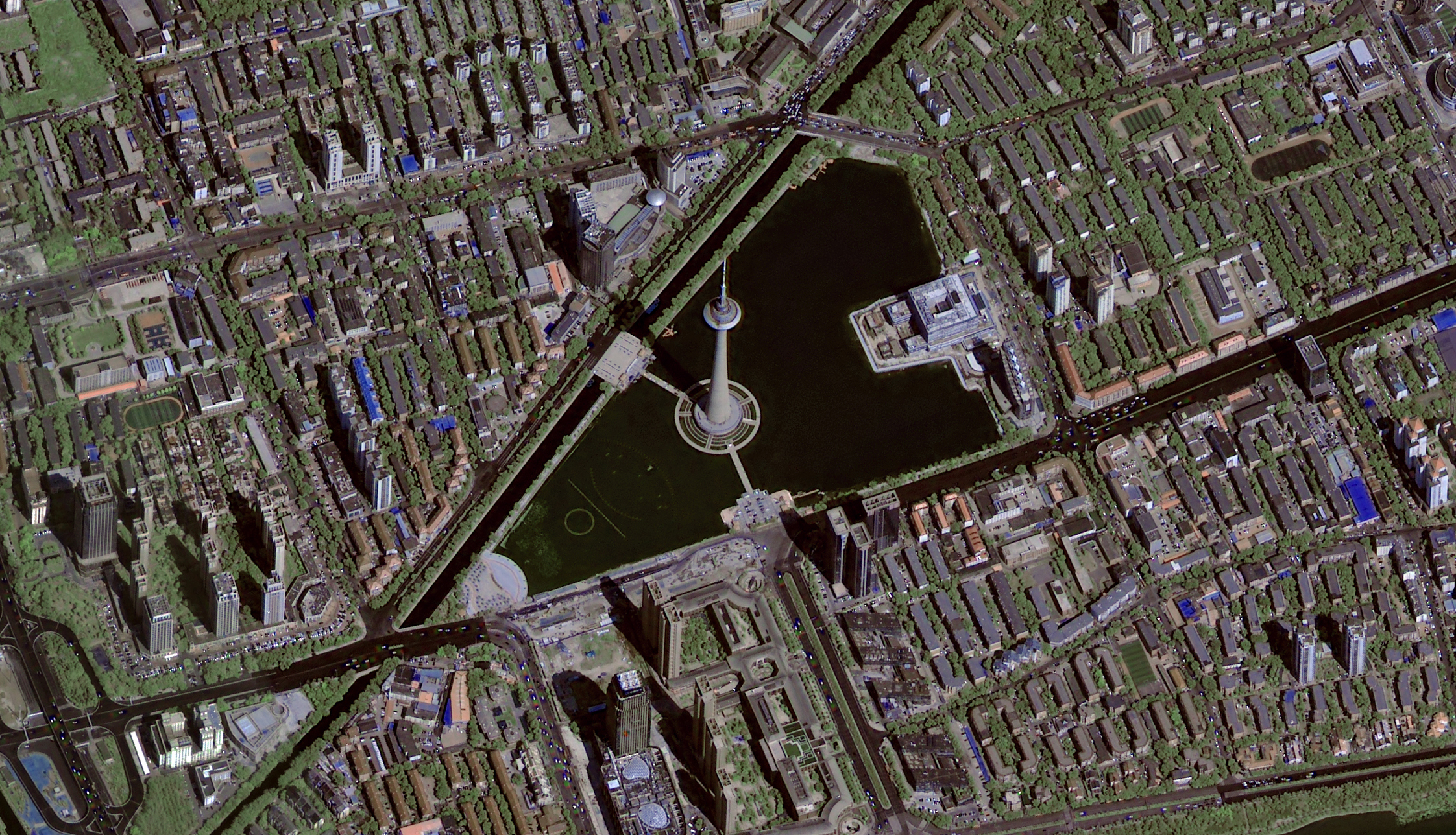 Radio TV Tower KOMPSAT3 Image